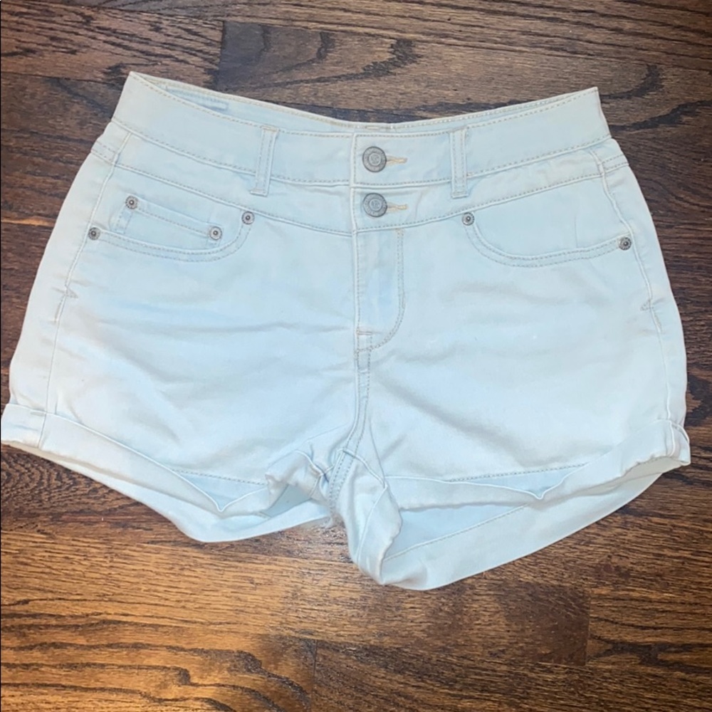 Light wash shorts